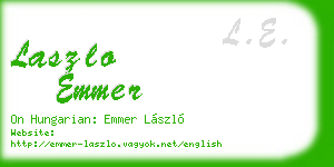 laszlo emmer business card