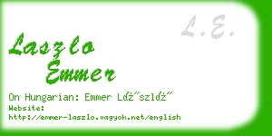 laszlo emmer business card